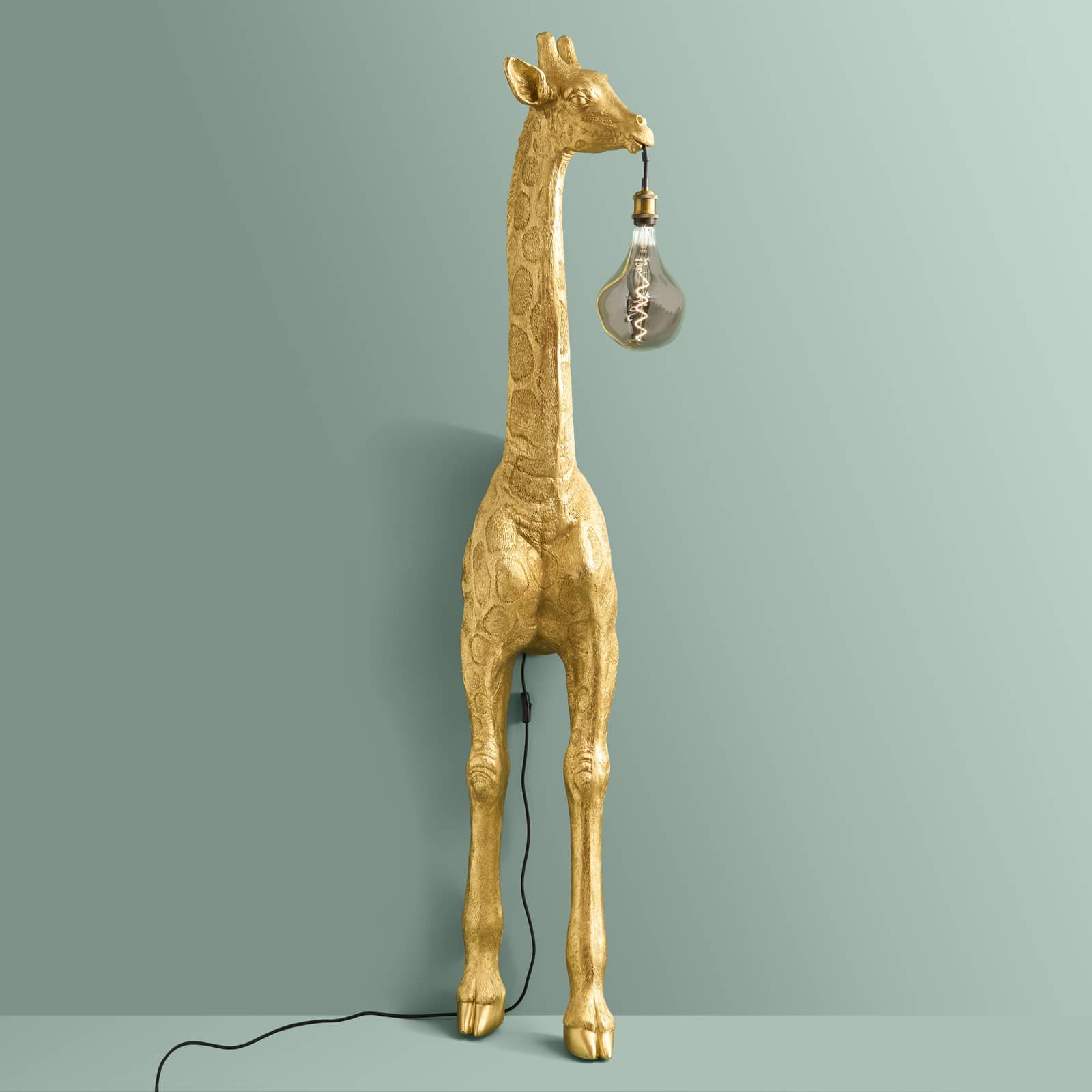 Lampa stojąca Giraffe Luciever, złota