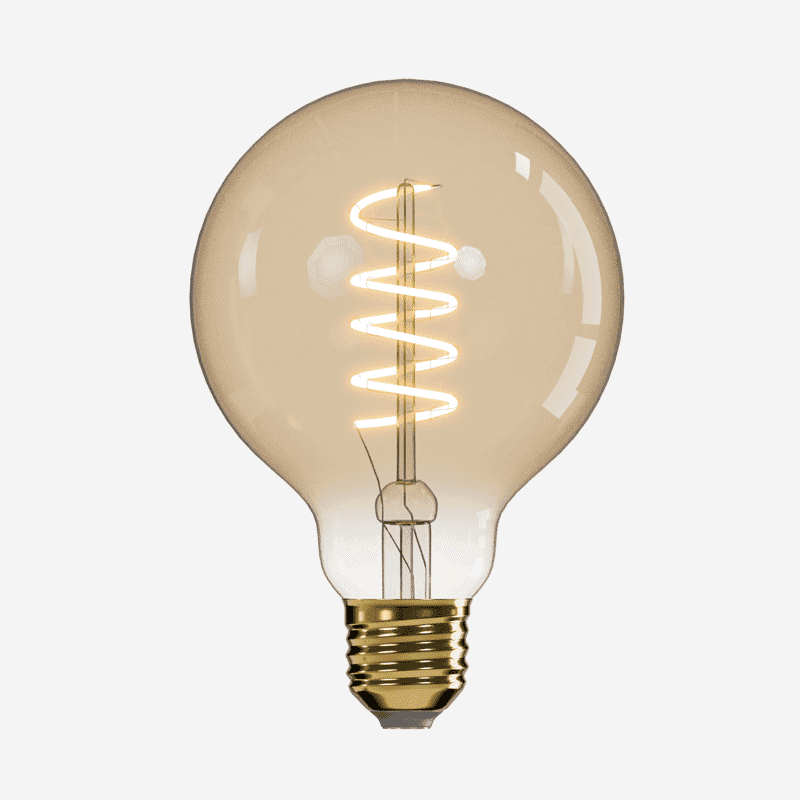 LED spiral filament bulb, vintage look, dimmable