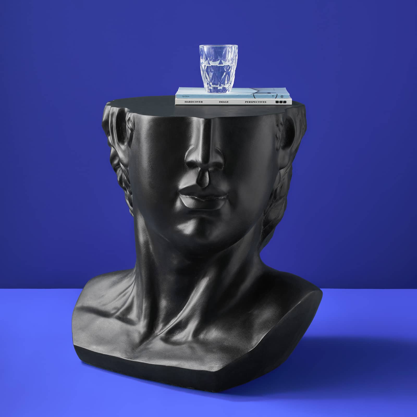 Side Table Male Bust David, black