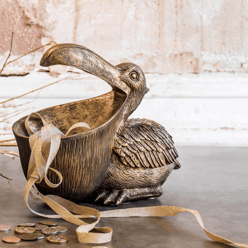 Decorative bowl Pelican, gold