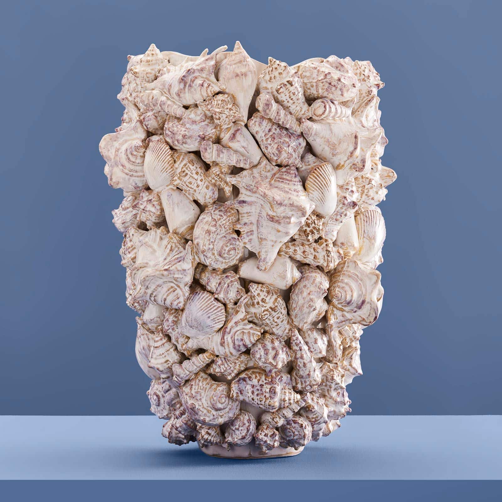 Vase Muscheln L, beige-naturfarben