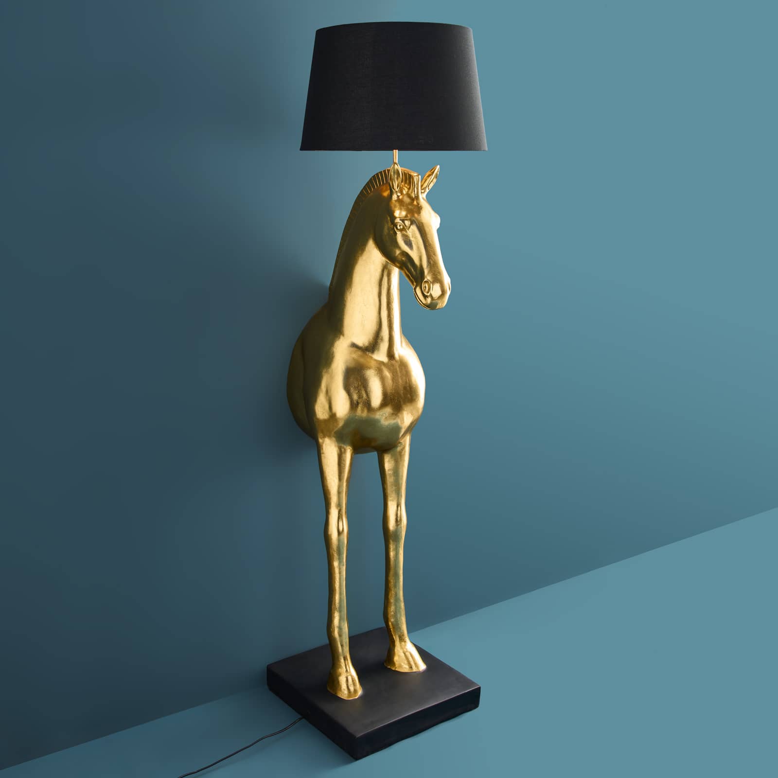 Vloerlamp Paard Amadeus, goud