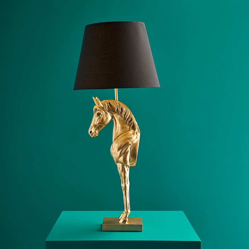 Lampada da tavolo Cavallo Wendy, oro