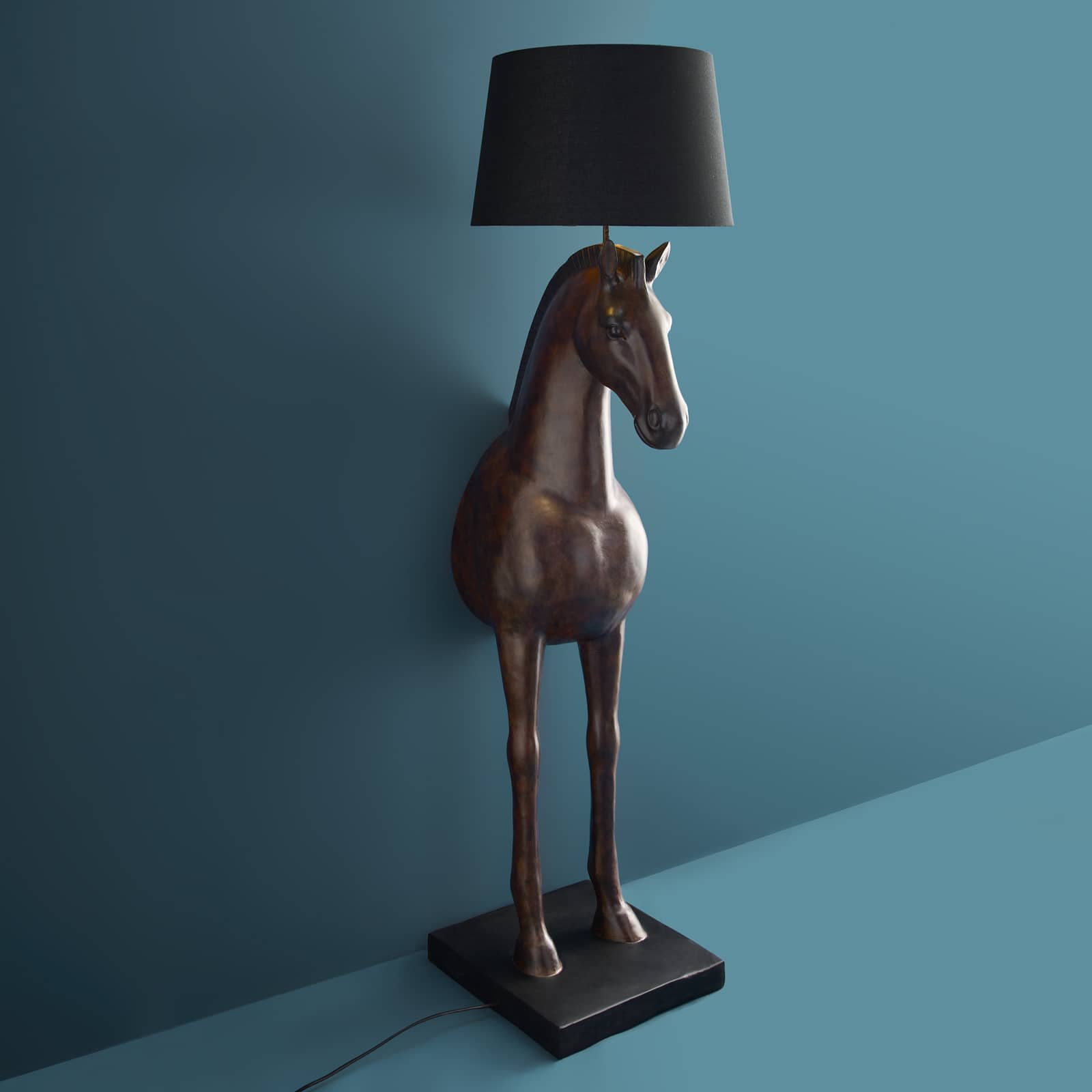 Vloerlamp Paard Amadeus, bruin