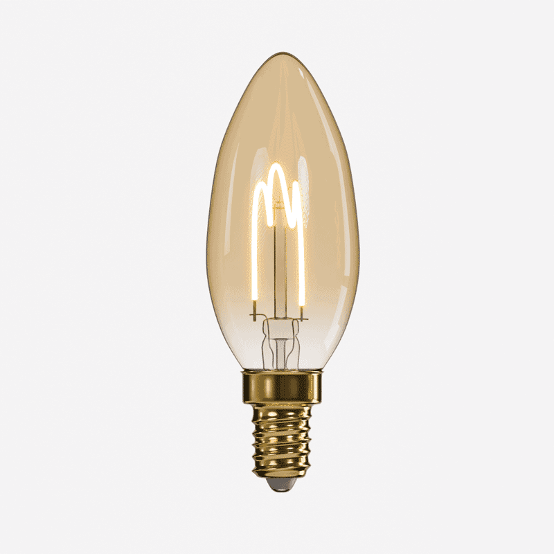 LED Loop-Filament bulb, candle shape, vintage look, dimmable