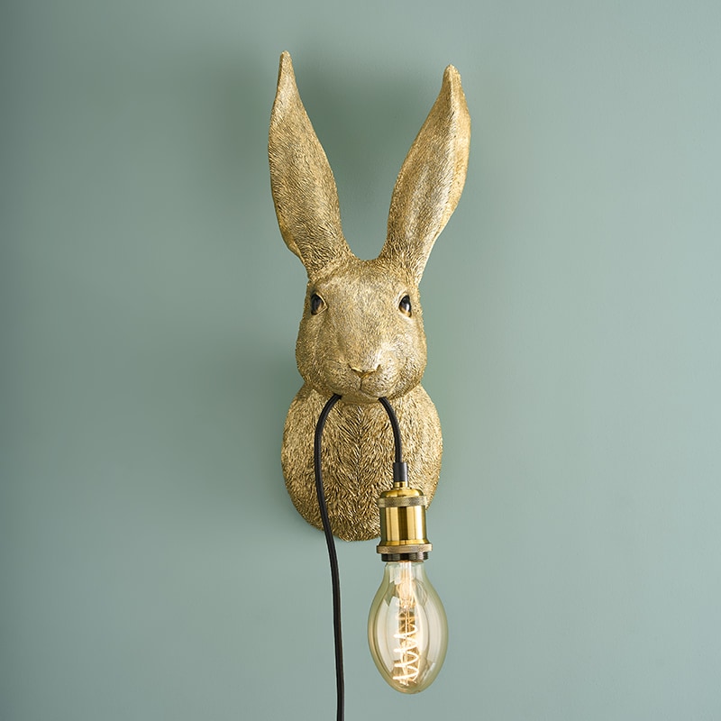 Wall lamp Bunny Hasi, gold