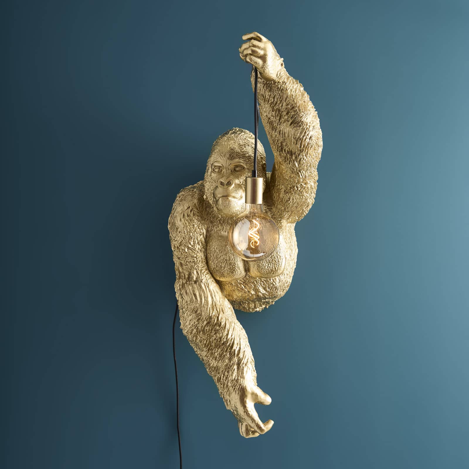 Wall Lamp Gorilla Jungle Jack, gold