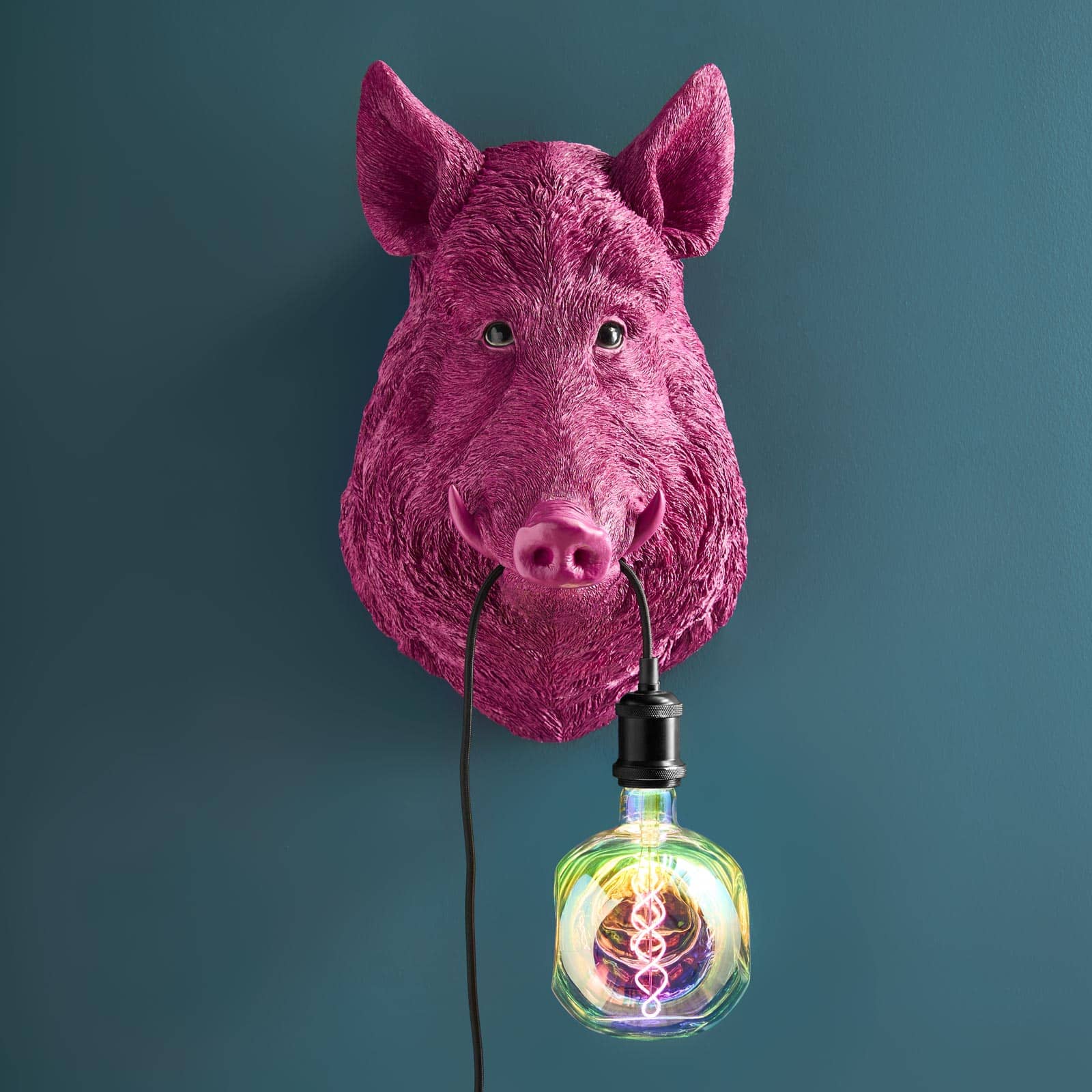 Wall Lamp Wild Boar Willy, magenta