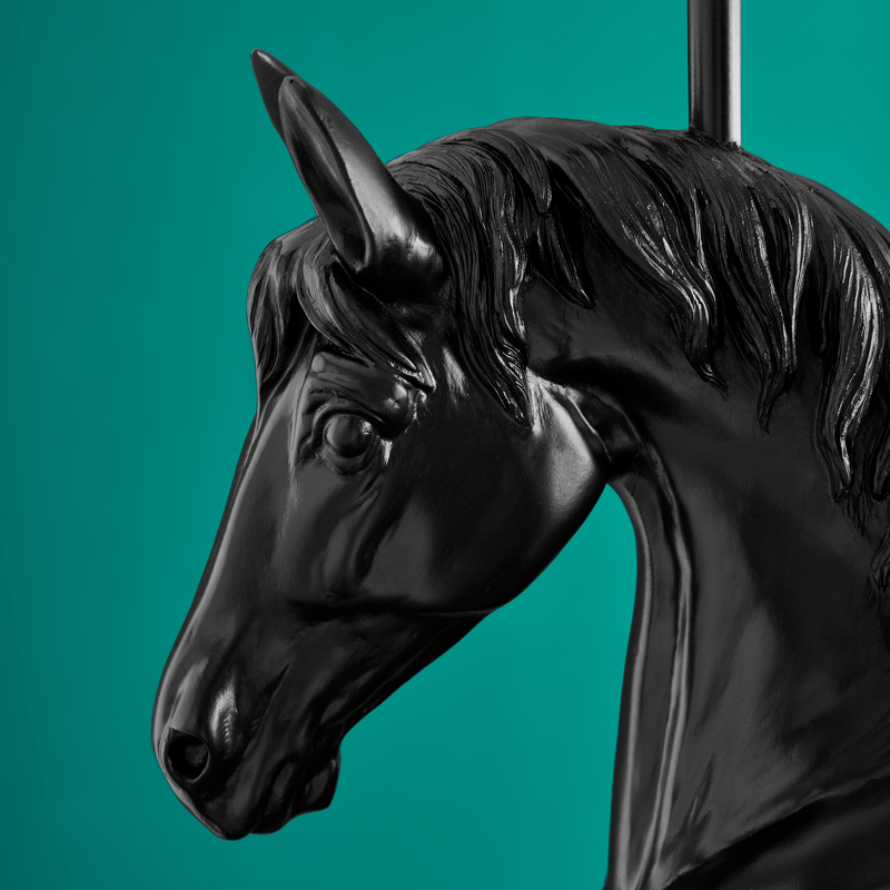 Lampe de table Cheval Wendy, noir