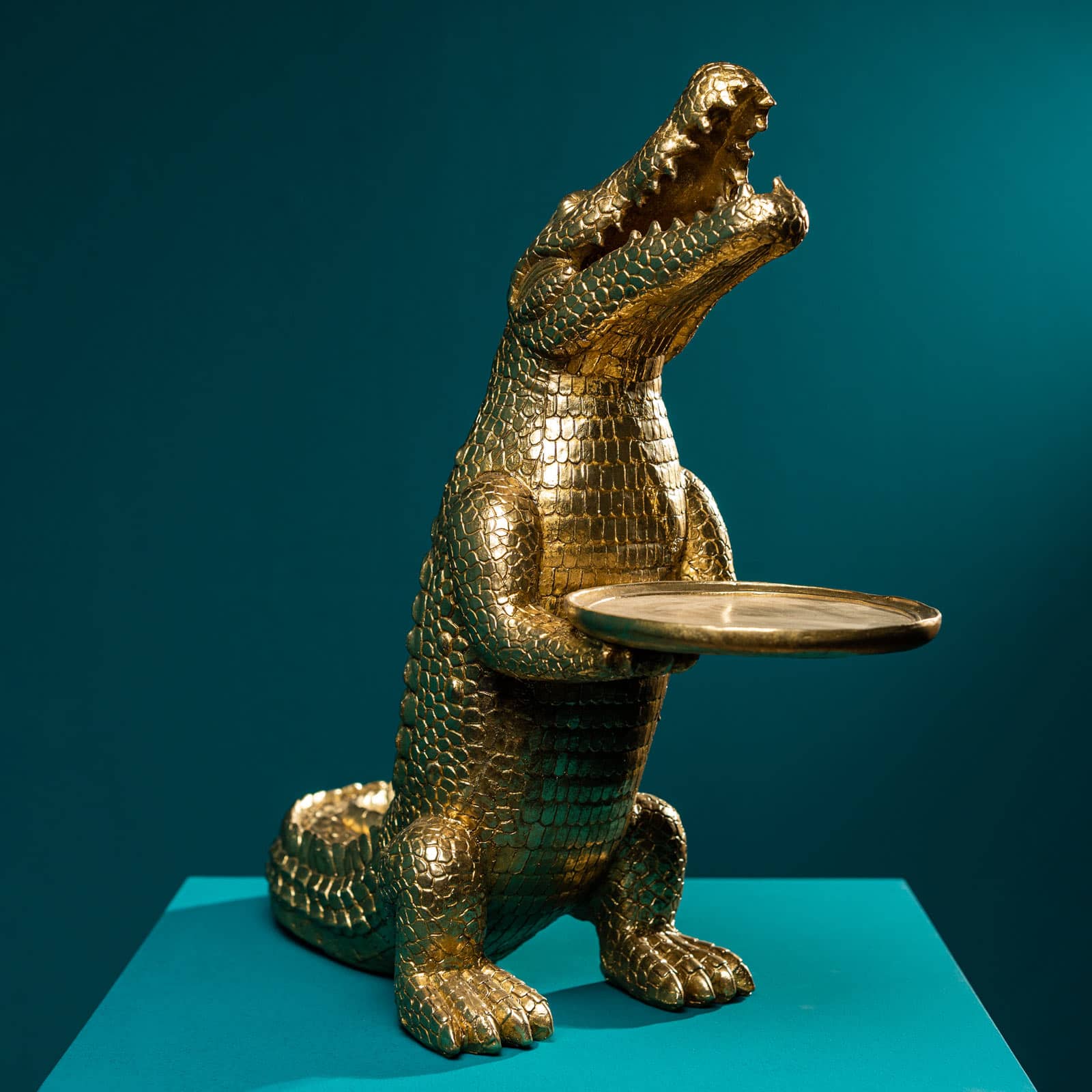 Lampada da tavolo scimmia Abu, oro, poliresina 25,5x23,5x39,5 cm, E27