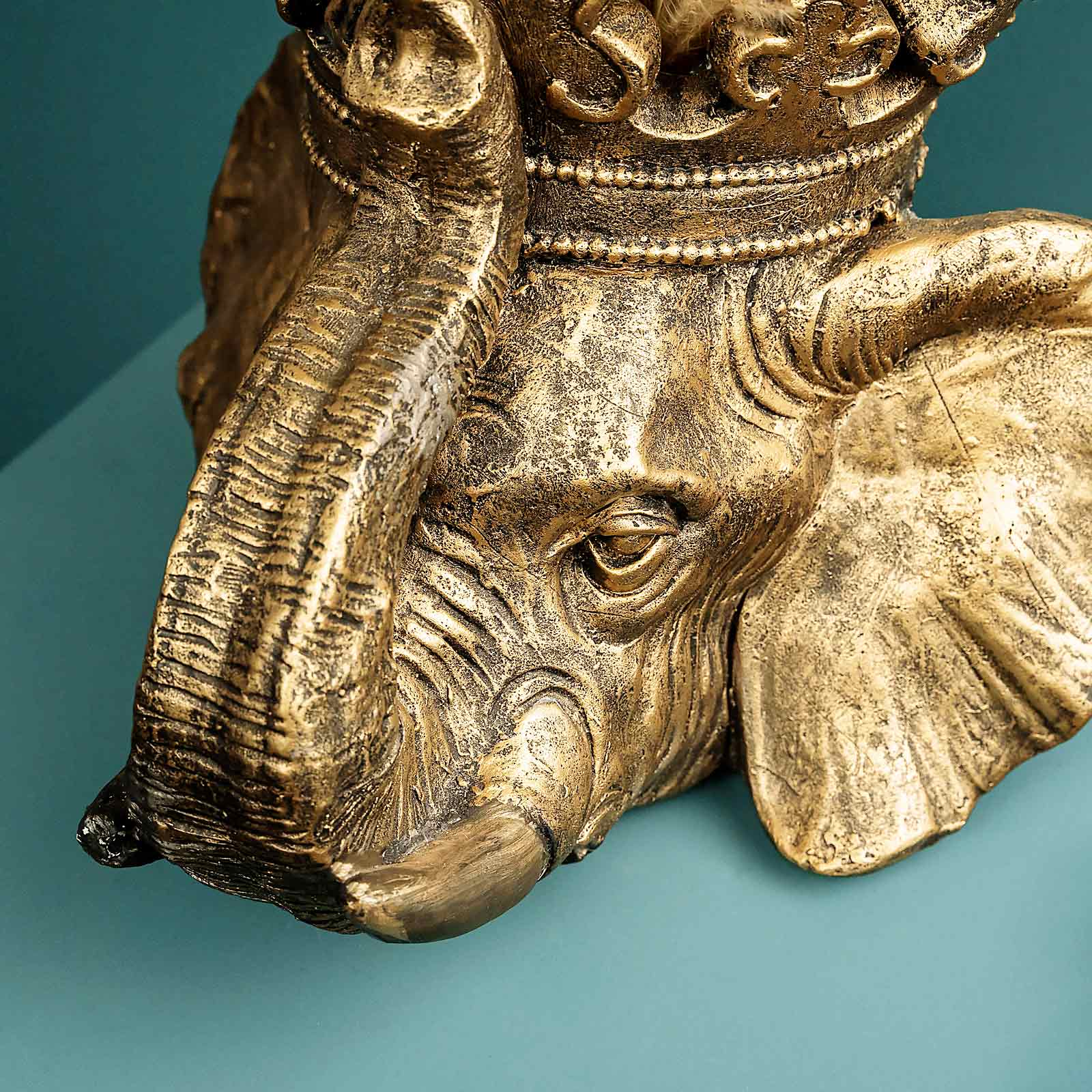 Jumbo, 45x44,5x37,5cm gold,Magnesia, Pflanztopf Elefant