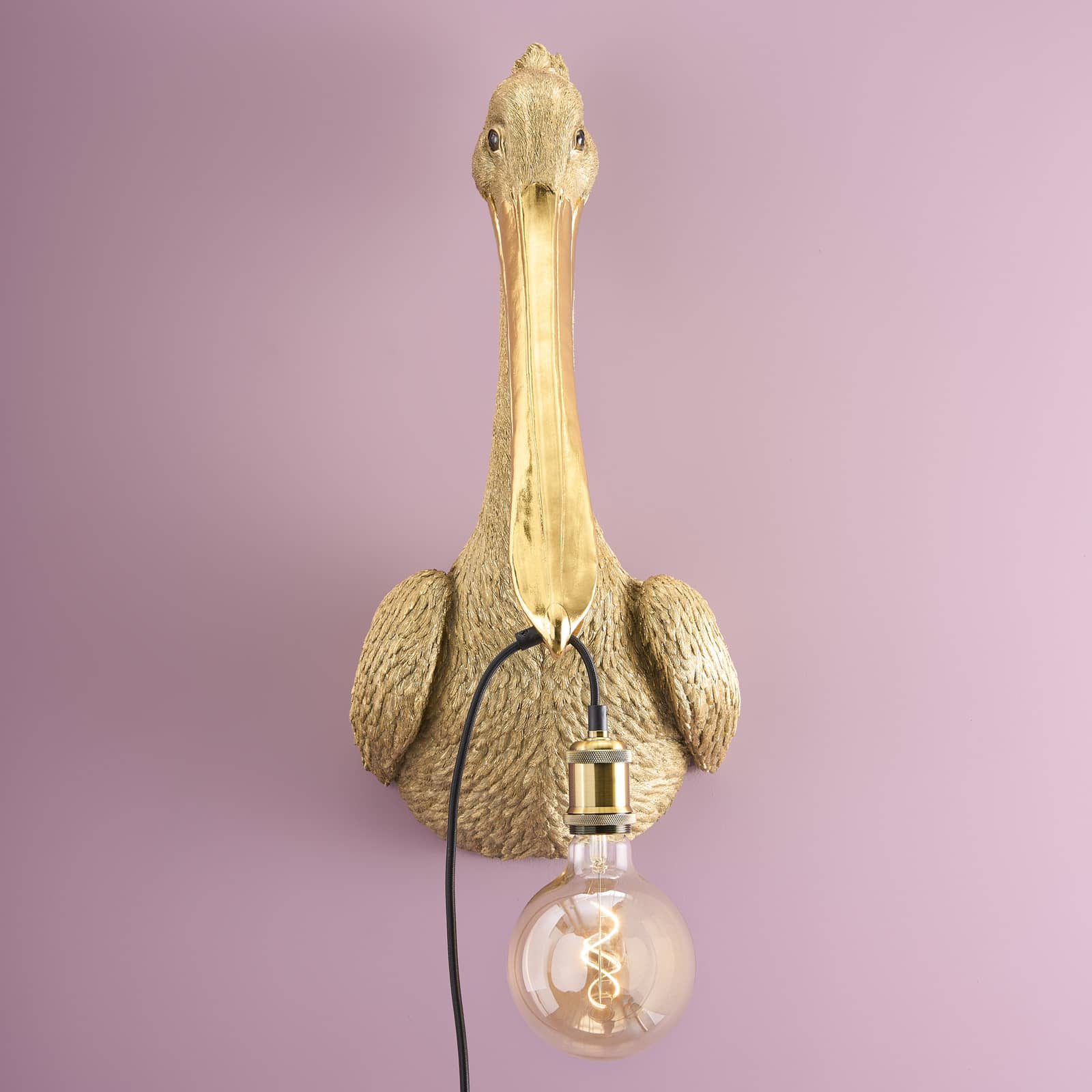 Wall Lamp Pelican Pelikanus, gold